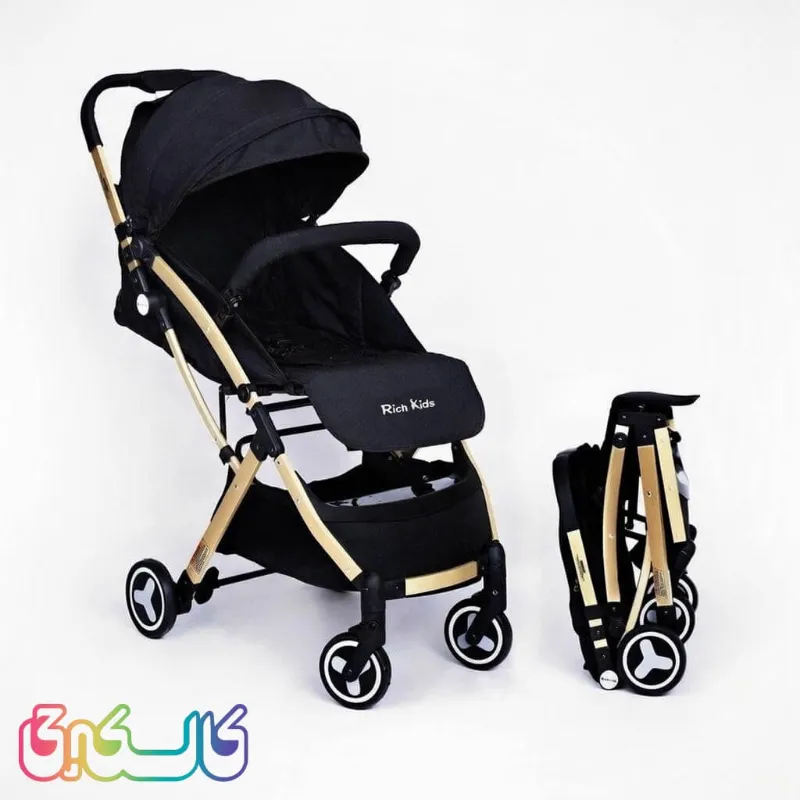 کالسکه مسافرتی بی بی استار مدل baby5 pro رنگ مشکی