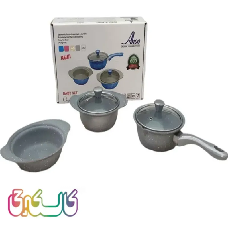 سرویس قابلمه چدن 3 تکه آکو