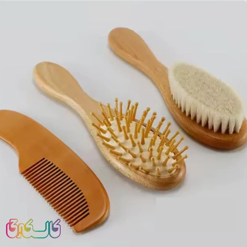 شانه و برس چوبی 3 تیکه الیزابت 2