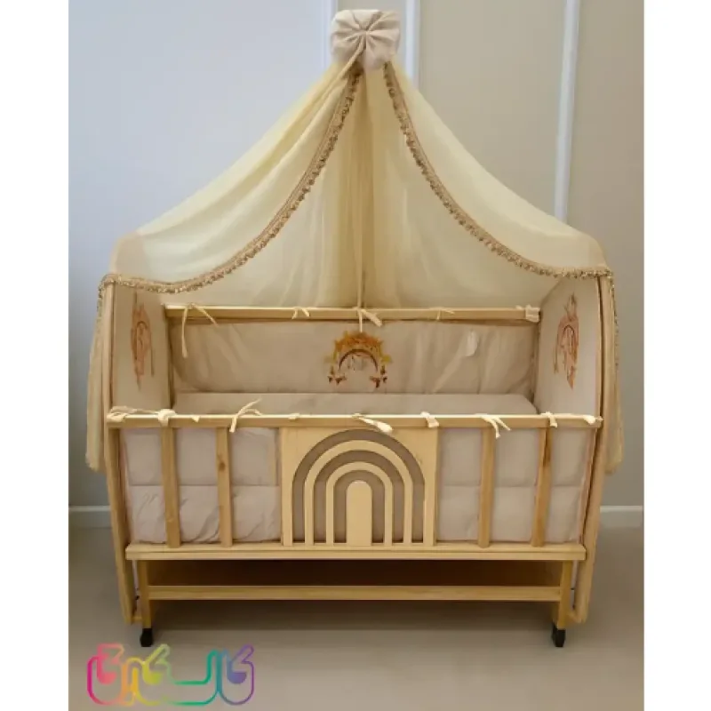 تخت و گهواره نوزاد ماتاکیدز مدل رنگین کمان 2