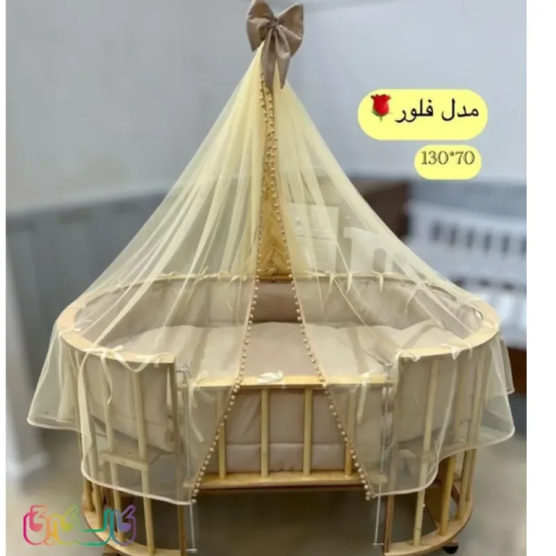 تخت و گهواره کنار مادر ماتاکیدز مدل فلور