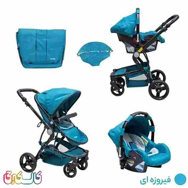کالسکه آبی فیروزه ای پلاس + Roma