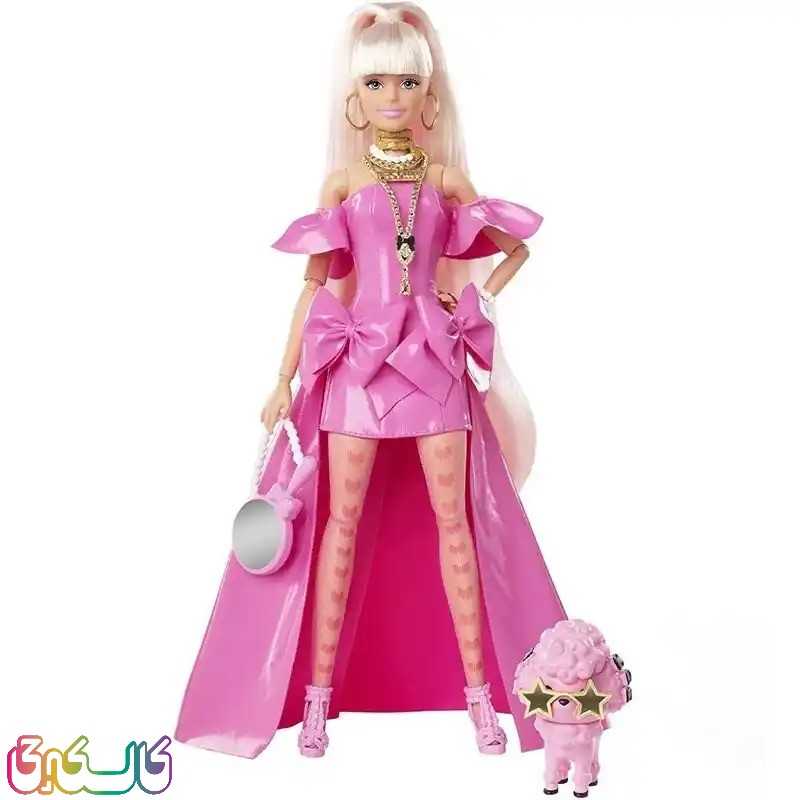 عروسک باربی با لباس صورتی