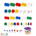 اسباب بازی بلوک ساختنی پلاستیکی 45 تیکه چند رنگ