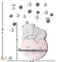 سایز شلف دیواری فیل و ماه