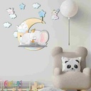 شلف اتاق کودک با استیکر فانتزی