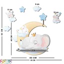 سایز شلف دیواری فیل و ابر