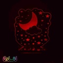 چراغ خواب رومیزی طرح آسمان شب رنگارنگ