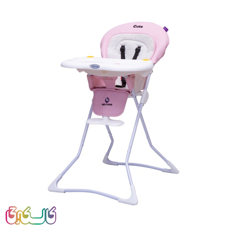 صندلی غذا کیوت پلاس در رنگ صورتی