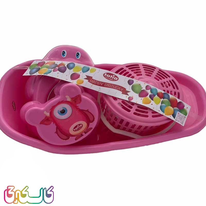 سرویس کامل حمام نوزاد ۹ پارچه طرح پاندا