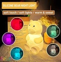 چراغ خواب سیلیکونی چیکو خرس رنگی