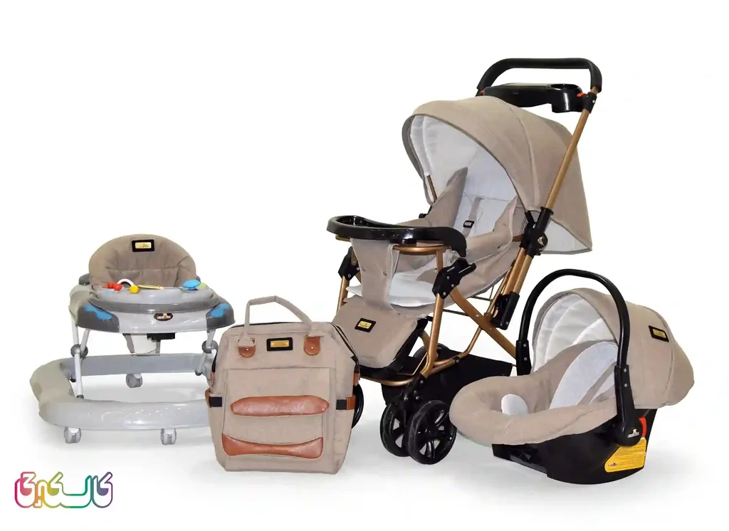 ست کالسکه با ساک و کریر و روروئک