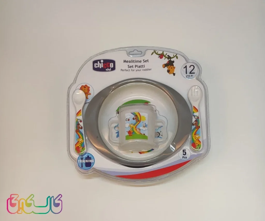 ست غذاخوری با لیوان طوسی