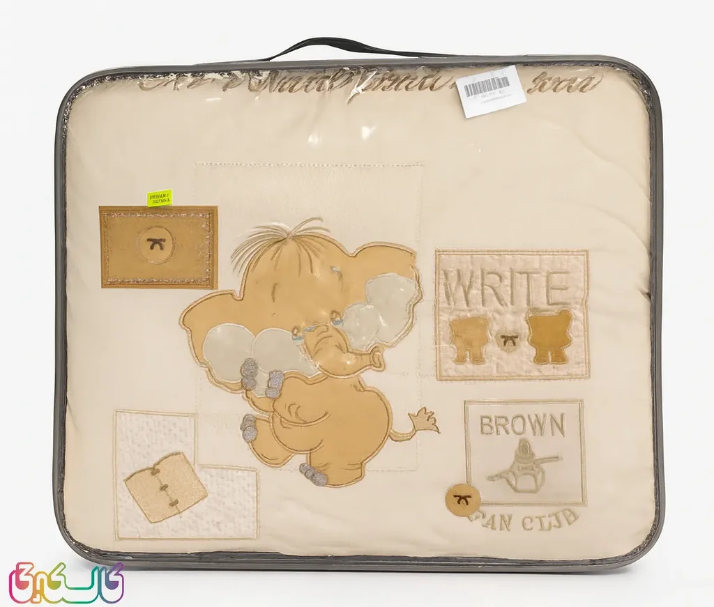 سرویس خواب گلدوزی کارترز طرح فیل کرم