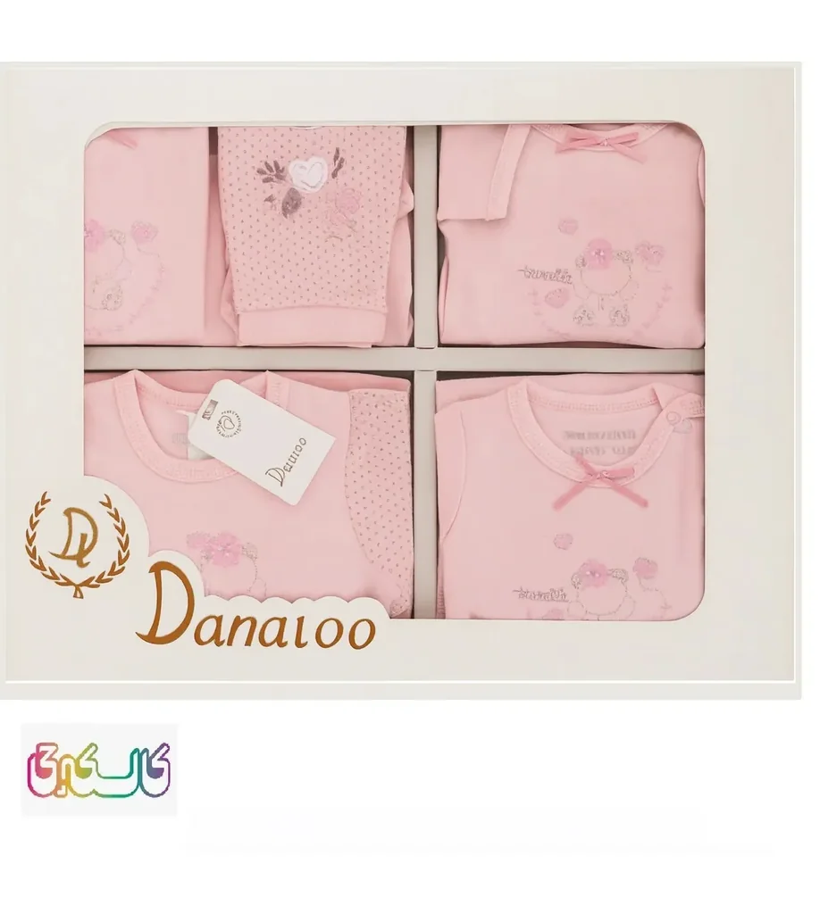 ست لباس نوزادی 19 تیکه دانالو صورتی