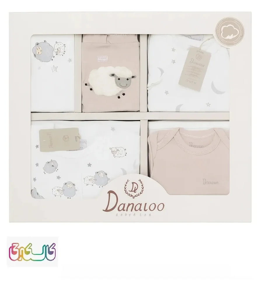 ست لباس نوزادی 19 تیکه دانالو صورتی سفید