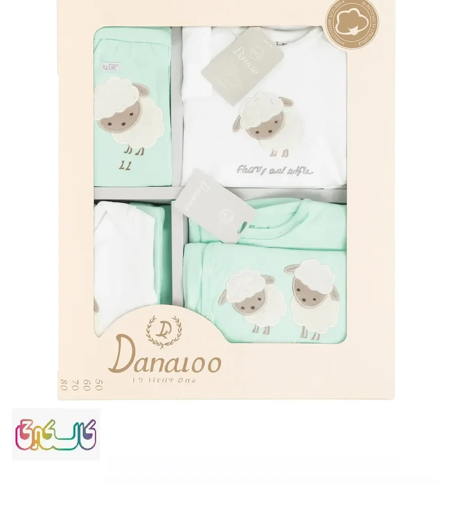 ست لباس نوزادی 19 تیکه دانالو سفید سبز