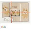 سرویس حوله 5 تکه جعبه ای بلیکا گلدوزی لبوبو