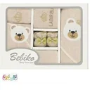 سرویس حوله 5 تکه جعبه ای بلیکا گلدوزی خرس تاج دار