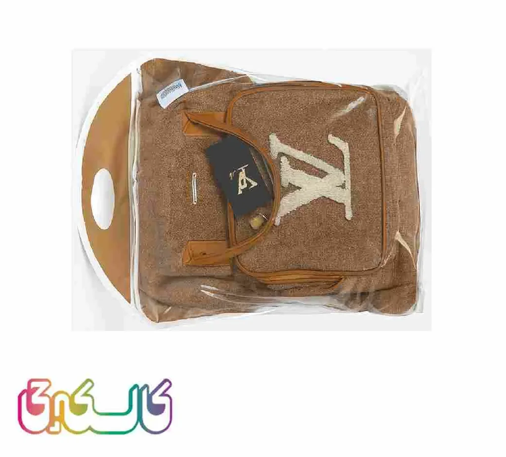 سرویس 4 تیکه کالسکه lv بیبی برد قهوه ای