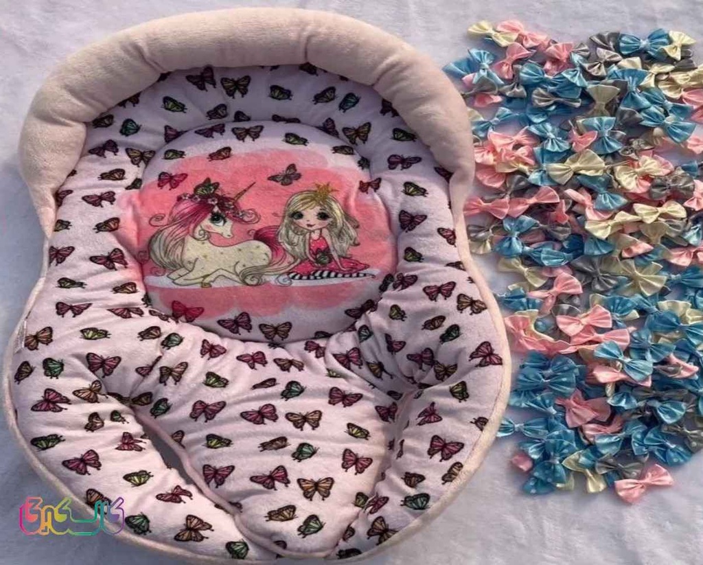 آغوشی (قنداق) سوییسی مخمل صورتی