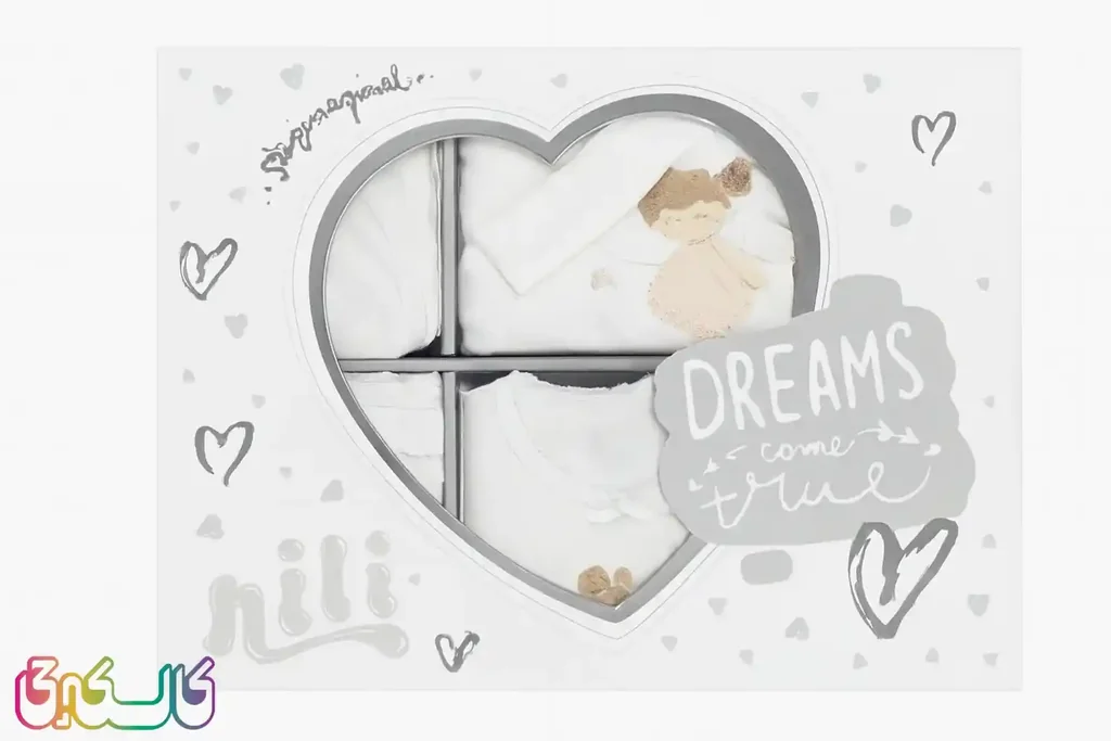 ست جعبه ای لباس نوزادطرح دختر