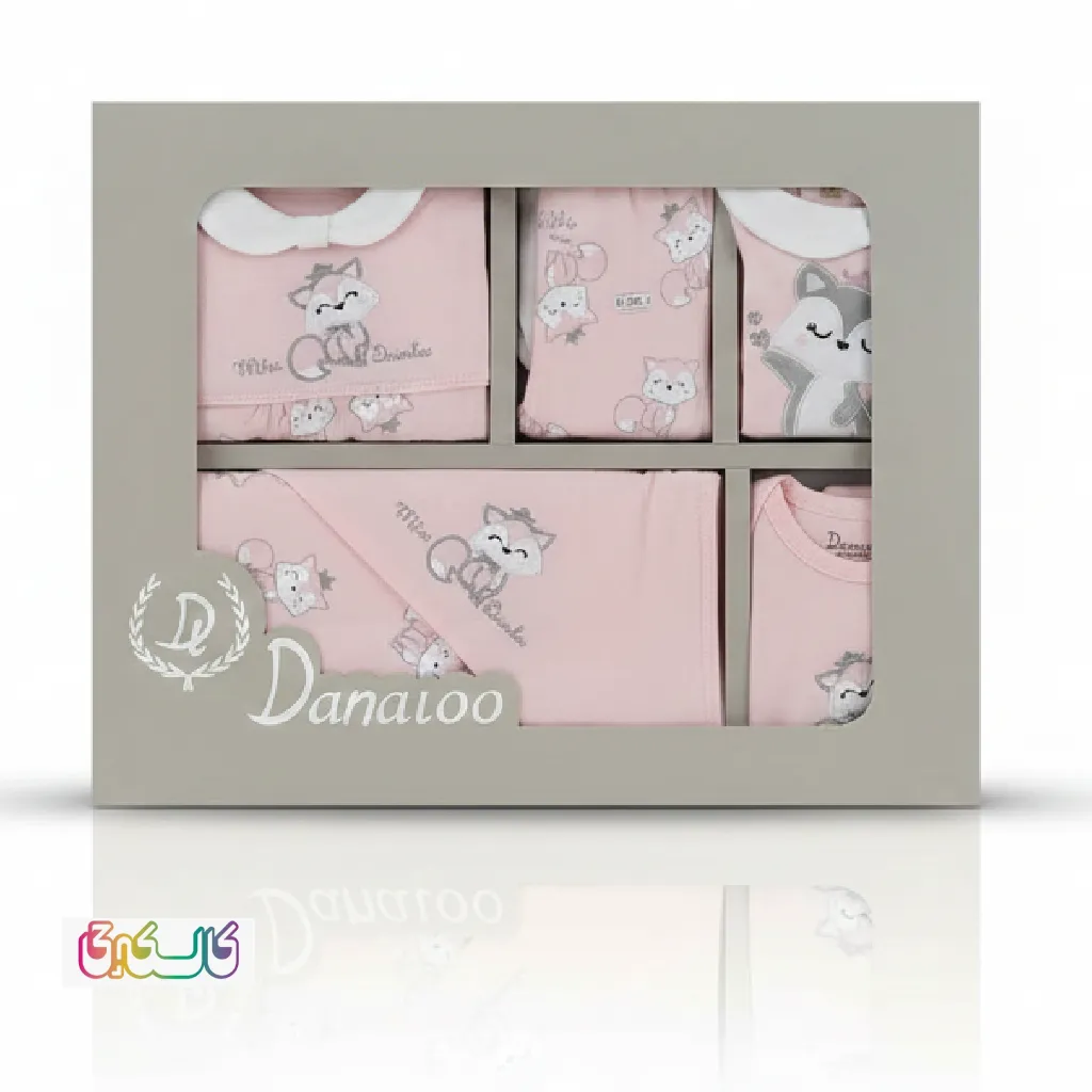 ست بیمارستانی 13 تیکه دانالو طرح سنجاب صورتی