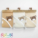 پتو دورپیچ موسلین کلاه دار نوزادی ماماسی