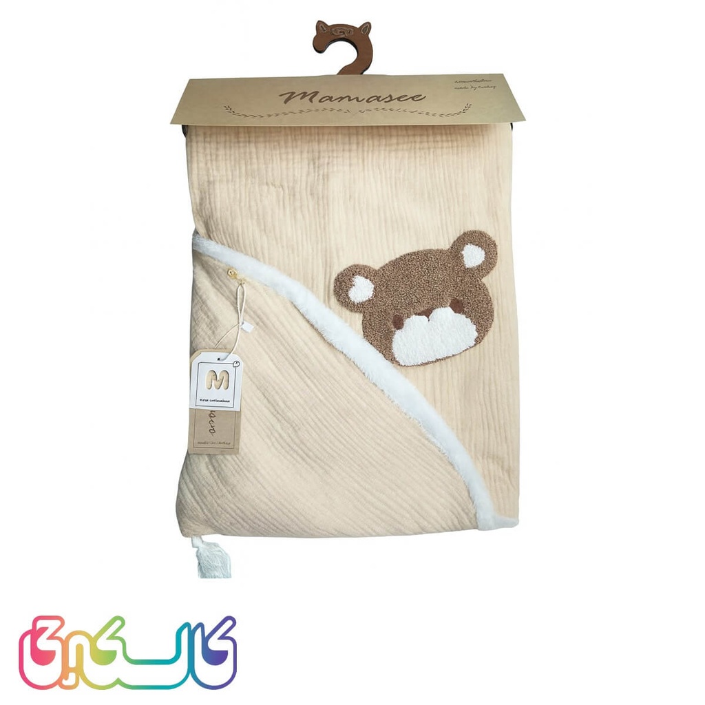 پتو دورپیچ موسلین کرم