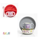 ست غذاخوری سیلیکونی کودک شبنم رنگ آبی