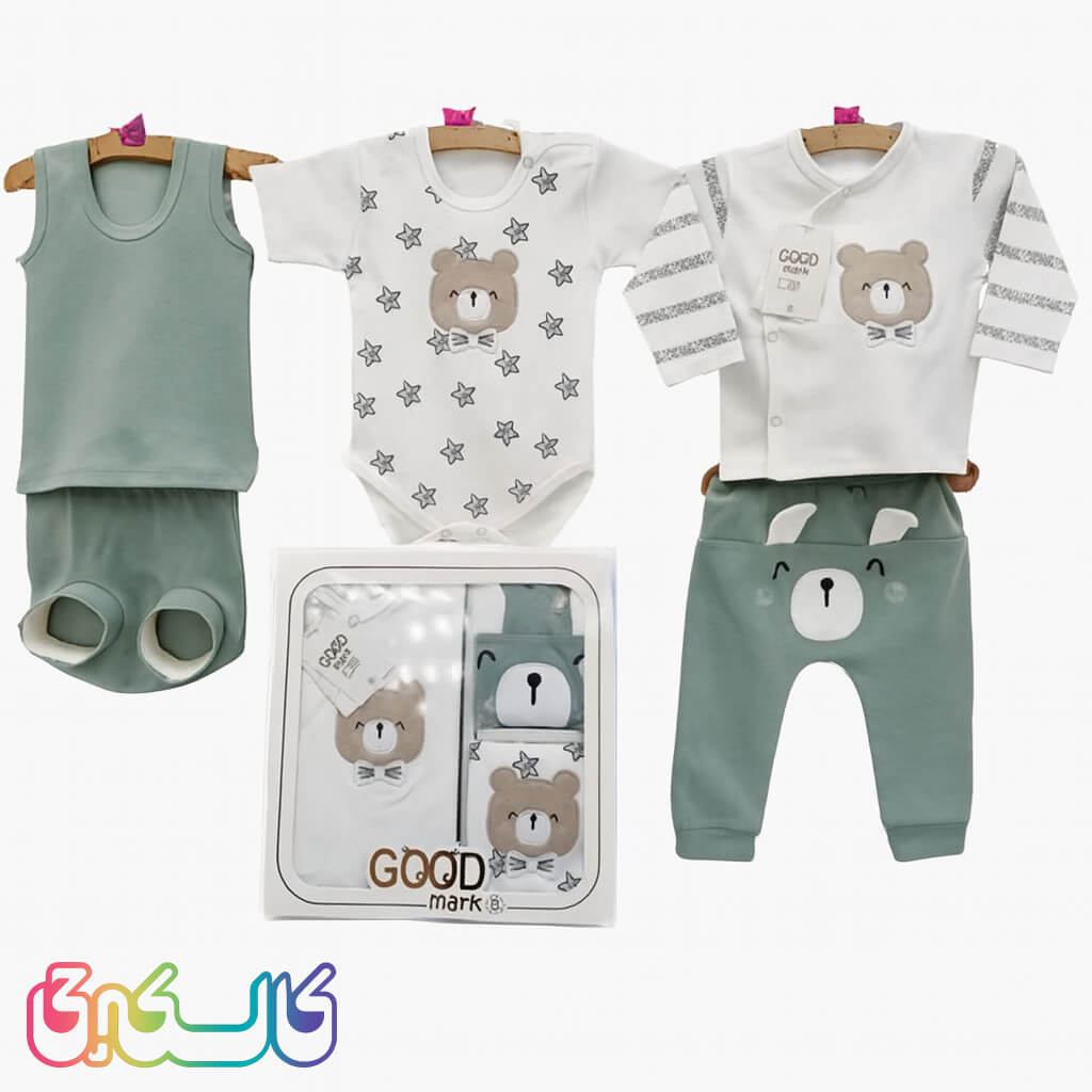 ست لباس نوزادی 5 تیکه گود مارک