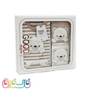 ست لباس نوزادی 5 تیکه گود مارک طرح خرس راه راه