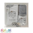 ست لباس نوزادی 5 تیکه گود مارک طرح فیل طوسی