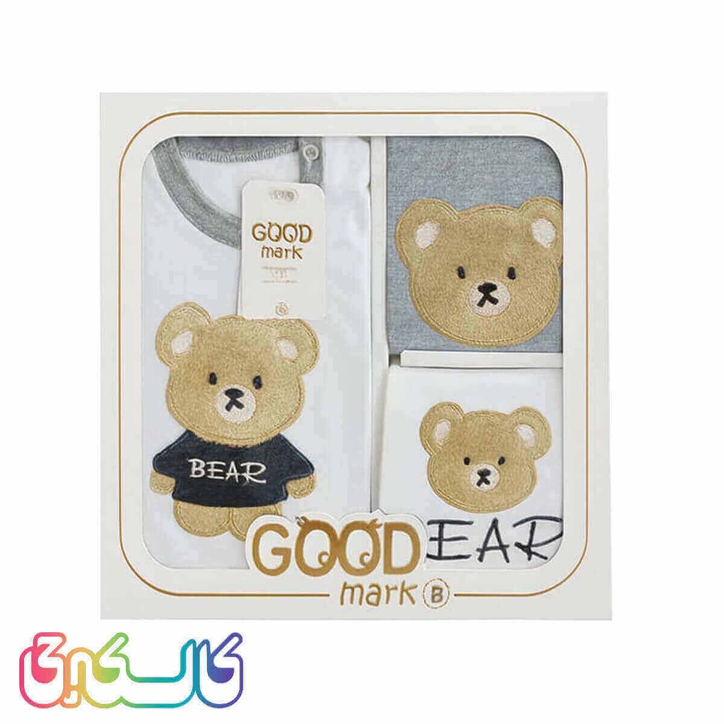 ست لباس نوزادی 5 تیکه گود مارک رنگ سفید