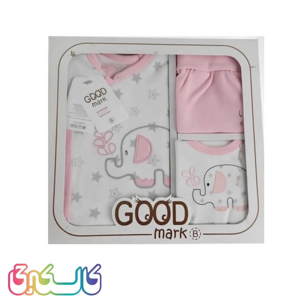 ست لباس نوزادی دخترانه 5 تیکه گود مارک