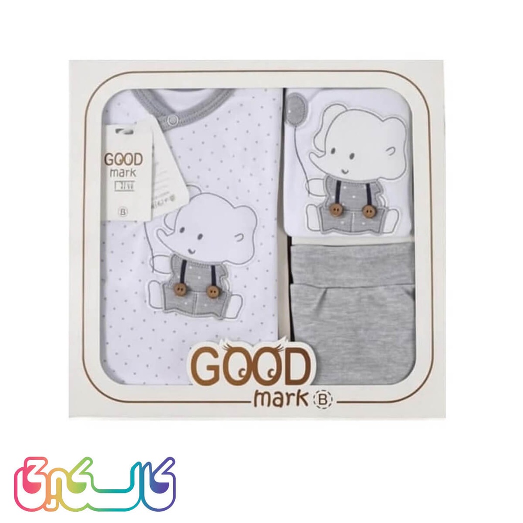 ست لباس نوزادی 5 تیکه گود مارک طرح فیل