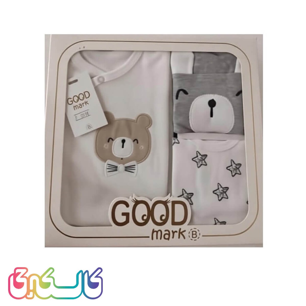 ست لباس نوزادی 5 تیکه گود مارک طرح خرس