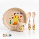 ست سیلیکونی مقاوم برای بهداشت نوزاد چیکو کرم رنگ