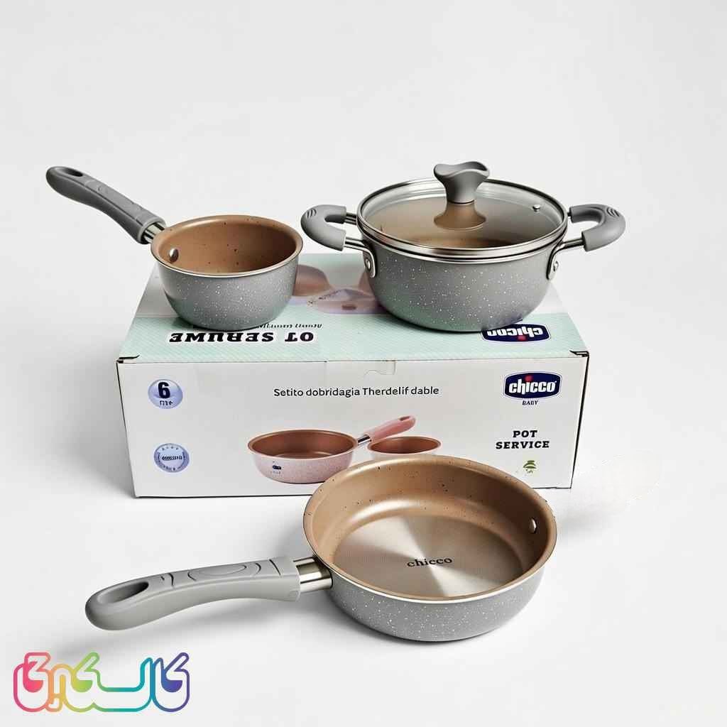سرویس قابلمه تفلون کلاسیک چیکو بیبی کد 278