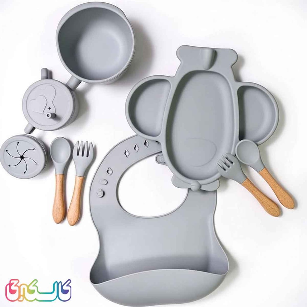 ست 10 تکه ظروف سیلیکونی ماماپاپا