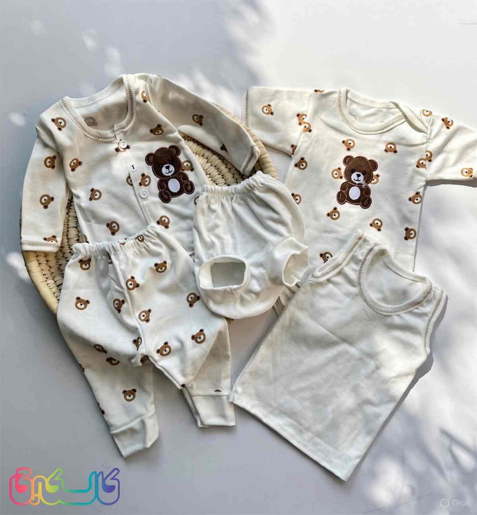 ست 5 تیکه لباس نوزادی
