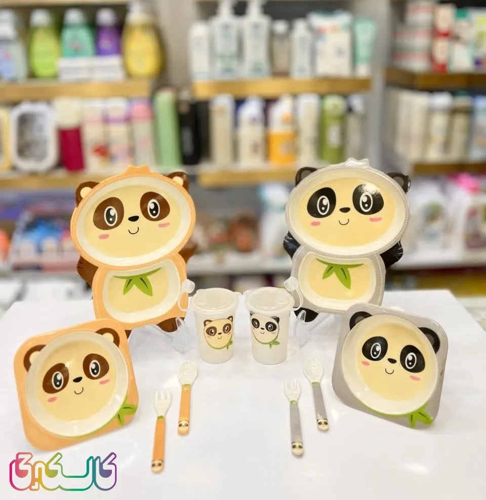 ست بامبو ۵ تکه طرح پاندا