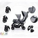 کالسکه دوقلو کودک با طراحی ارگونومیک