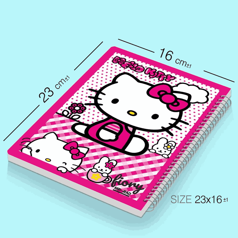 سایز دفتر نقاشی هلو کیتی