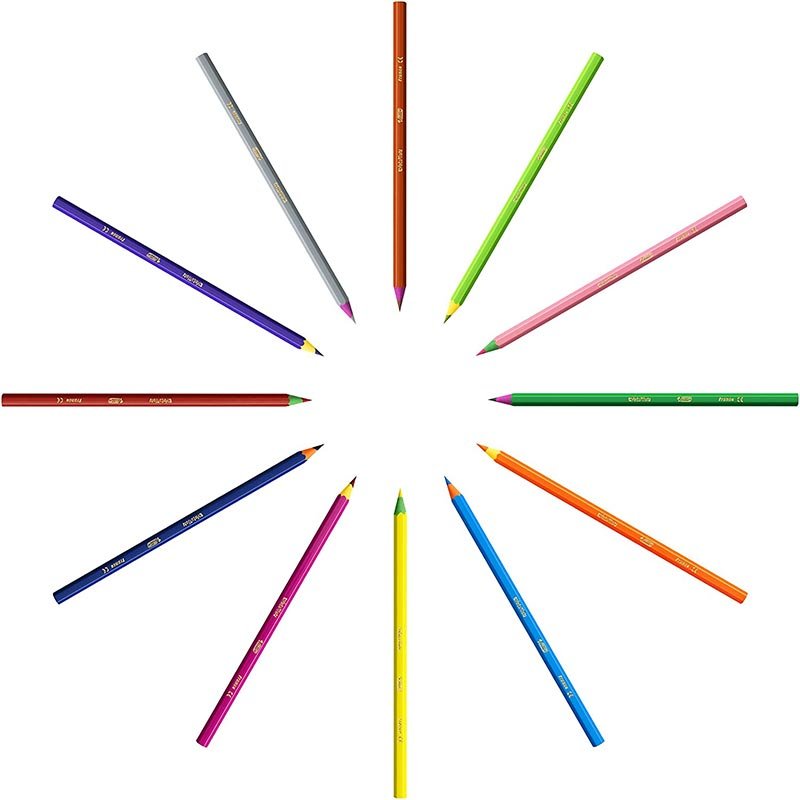 رنگ های مداد رنگی 12 رنگ بیک