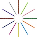 رنگ های مداد رنگی 12 رنگ بیک