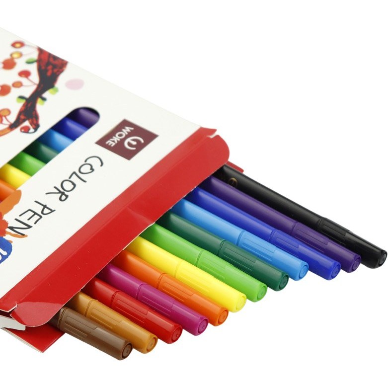 ماژیک رنگ آمیزی 12 رنگ وک با جعبه