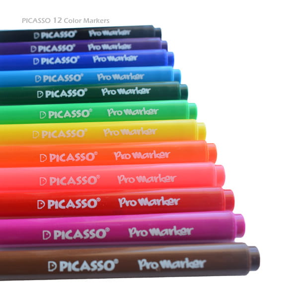 رنگ های ماژیک رنگ آمیزی 12 رنگ پیکاسو