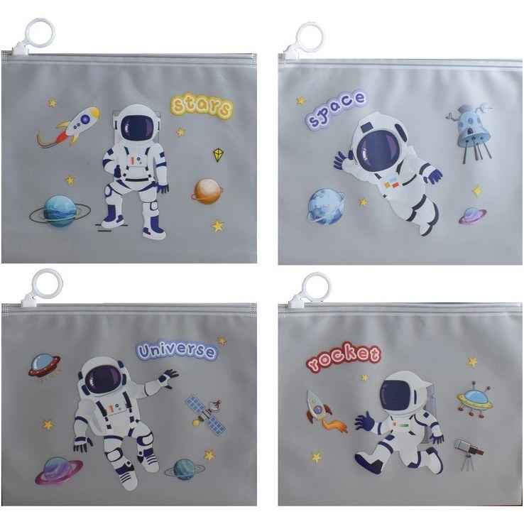 پوشه مدل زیپ دار طرح فضانورد بسته 4 عددی