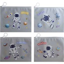 پوشه مدل زیپ دار طرح فضانورد بسته 4 عددی